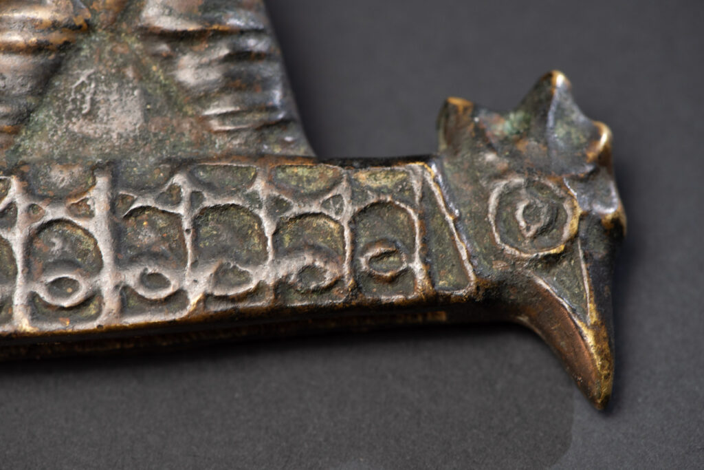 Sacred knife handle - Paiwan tribe- The sacred knife is one of the three treasures of the Paiwan tribe with the sacred pot and the beads.